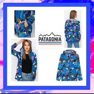 NWT Patagonia Bajadas Lightweight jacket w/ Hood in The Cotton Wild Big New Navy